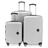 Hauptstadtkoffer Mitte - 3er Kofferset - Handgepäckskoffer 55 cm, mittelgroßer Koffer 68 cm + großer Reisekoffer 77 cm, Hartschale ABS, TSA, Weißmatt