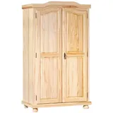 2-türiger Kleiderschrank in Kiefer massiv mit Naturfinish