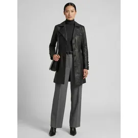 Ricano Lucy, Damen, Ledermantel (Slim Fit) – echtes Lamm Leder – Einreiher schwarz, M, - M