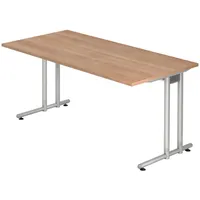Bümö Schreibtisch Nussbaum, Nachbildung,Nussbaum, Rechteckig, 160x72x80 cm, FSC Mix,