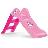 Dolu Mein erster Einhorn Garten Faltbare Rutsche, Einhorn Kinder Indoor Outdoor Garten Spielplatz, Geeignet für Kinder im Alter von 2 bis 6 Jahren - Maße H70 x L111 x B47cm - Pink