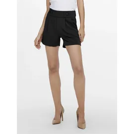Jdy "JDYGEGGO SHORTS JRS NOOS", Damen, Gr. M (38), N-Gr, schwarz (schwarz detail:schwarz button), Jersey, Obermaterial: 95% Polyester, 5% Elasthan, unifarben, regular fit kurz, Hosen Shorts