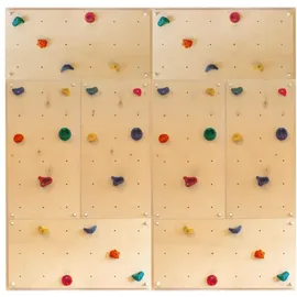 Gartenpirat Kletterwand Indoor mit bunten Klettersteinen 114 x 57 cm Natur