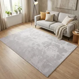 Carpet City Kurzflor-Teppich, Grau, Textil, Uni, Rechteckig, 160x220 cm Oeko-Tex® Standard 100, waschbar, Teppiche - Böden, Teppiche, Moderne Teppiche