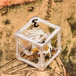 Caged Dragon - White & Gold