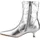 Stiefelparadies Damen Klassische Stiefeletten in Silber,