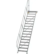 Günzburger MUNK Aluminium-Treppe Plattform 45° 16 Stufen