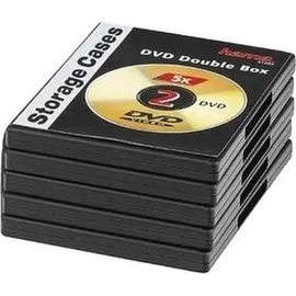 Hama 51294 DVD-Doppel-Leerhülle mit Folie 5er-Pack schwarz