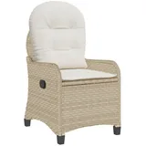 vidaXL Relaxsessel mit Kissen Beige Poly Rattan