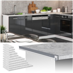 Vicco Küchenarbeitsplatte R-Line Marmor Weiß 100 cm