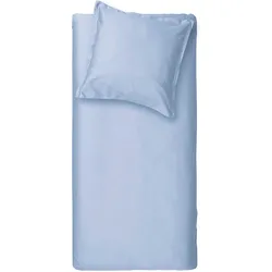 Bettwäsche CINDERELLA "Sundays", blau, B/L: 135cm x 200cm, , Satin, B/L: 80cm x 80cm, Satin, Obermaterial: 100% Baumwolle, Bettwäsche, weich und stark