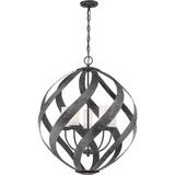 quintiesse Außenleuchte Metall Glas Ø 66 cm 5xE14/40W IP44 Schwarz/Weiß
