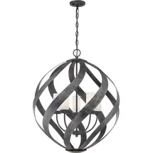 quintiesse Außenleuchte Metall Glas Ø 66 cm 5xE14/40W IP44 Schwarz/Weiß