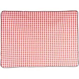 Picknickdecke Kariert Dick Stranddecke Mit Griff Wasserdicht Sanddicht Matte Gepolstert Tragbar Faltbar Teppich Zum Camping Wandern Reise Garten 150 X 200 Cm (Rot Und Weiß)