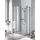 Kermi Ibiza 2000 Viertelkreis-Duschkabine mit Drehtür links 90 x 185 cm Silber ESG klar I2S3L090181AK