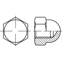 Industrial Quality Supplies Hutmutter DIN 1587 M 4 x
