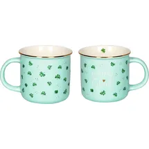 Die Spiegelburg Porzellan-Tasse 0,4 l Glücksklee