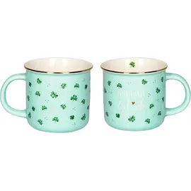 Die Spiegelburg Porzellan-Tasse 0,4 l Glücksklee
