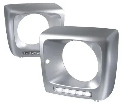 Tagfahrlichter für Mercedes W461 / W463 G-CLASS (1989–2010) – silber mit verchromten Tagfahrlichtern