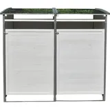 Melko Mülltonnenbox 140 x 85 x 127 cm grau