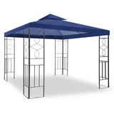 habeig Pavillon WASSERDICHTER Pavillion Romantika 3x3m Metall inkl. Dach wasserfest, (inkl. Dach und Gestell), 100% wasserdicht blau