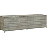 Grau Gartenbox Poly Rattan 200x50x60 cm - Grau