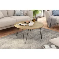 byLIVING Couchtisch FLAIR, Breite 80 cm Artisan Eiche (Eiche-Optik)/schwarz