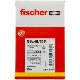 Fischer Nageldübel N 6 x 40/10 F 100 Stück