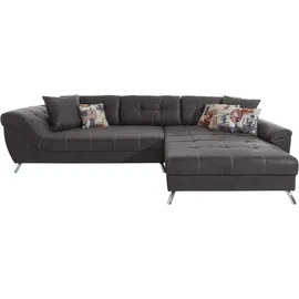 Jockenhöfer GRUPPE San Francisco L-Form, 358x91x119 cm", Luxus-Microfaser braun/dunkelbraun/dunkelbraun