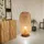 GLOBO Tischleuchte Bambusgeflecht Tischlampe Bambus Beistellleuchte Boho Wohnzimmer, natur, 1x E27 Fassung, Dxh 22x46 cm