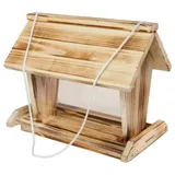 WINDHAGER Vogelhaus (L x B x H: 18 x 28 x 24 cm, Natur, Geflammt, Holz)
