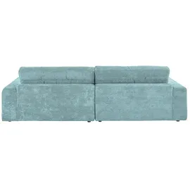 KAWOLA Ecksofa Lana Cord Recamiere rechts hellblau