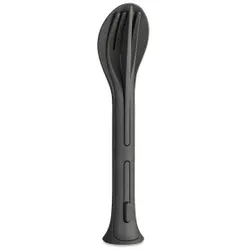 Koziol KLIKK POCKET Besteck-Set 3-teilig, Mehrwegbesteck aus robusten und langlebigen Materialien für jede Situation, 1 Set = 1 Gabel, 1 Messer, 1 Löffel