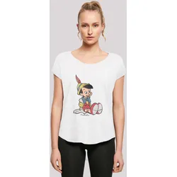 T-Shirt F4NT4STIC "Pinocchio Classic Pinocchio" Gr. 4XL, weiß Damen Shirts Jersey Print