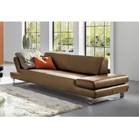 3-Sitzer W.SCHILLIG "taboo Designsofa mit hohem Sitzkomfort, Breite 232cm, Sitztiefe 69cm", braun (fango z69), B:232cm H:76cm T:101cm, Flachgewebe S22 (100% Polyester);Stoff S37 (100% Polyester): Luxus-Microfaser in Lederoptik;Longlife Xtra-Leder Z59: Glattleder mit modischer Prägung. Hautstärke 0, 9 - 1, 1 mm;Longlife Xtra-Leder Z69: Das feinnarbige, gedeckte Softleder Z69 besticht durch seine außergewöhnliche Weichheit im trendigen »Vintage-Look«, Hautstärke 0, 9 - 1, 1 mm, Sofas, mit Übertiefe, inklusive