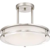 Westinghouse Dimmbare LED Deckenleuchte Lauderdale 30 cm Nickel