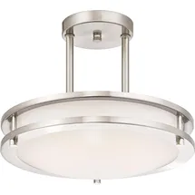 Westinghouse Dimmbare LED Deckenleuchte Lauderdale 30 cm Nickel