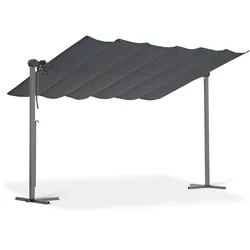 Leco Sonnendach - 400x250x220cm - silber - Polyester / Aluminium / Stahl