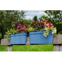 KHW Flowerclip ca. B57,5/H27/T27,7 cm, blau