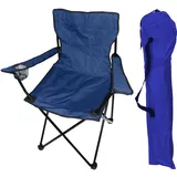 Mojawo Anglersessel Campingstuhl Faltstuhl Anglerstuhl Regiestuhl BLAU mit Getränkehalter und Tasche