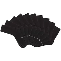 H.I.S. H.I.S Basicsocken Damen 10x schwarz Gr.43-46