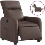 vidaXL Elektrischer Relaxsessel Kunstleder 89,5 x 95,5 x 0 cm Braun mit Liegeposition