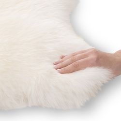 Schaffell 68 x 100 cm Wolle Weiß