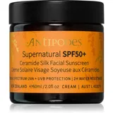 Antipodes Supernatural SPF50+ Ceramide Silk Facial Sunscreen Schützende Gesichtscreme mit Ceramiden SPF 50+ 60 ml