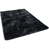 Snapstyle Feeling Hochflor Shaggy Teppich Mix Anthrazit in 24 Größen