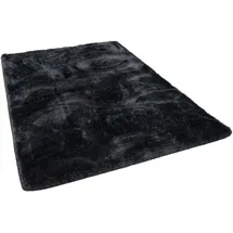 Snapstyle Feeling Hochflor Shaggy Teppich Mix Anthrazit in 24 Größen