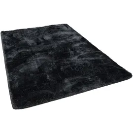 Snapstyle Feeling Hochflor Shaggy Teppich Mix Anthrazit in 24 Größen