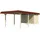 SKANHOLZ Skan Holz Walmdach Carport 4,09 x 8,70 m nussbaum inkl. Abstellraum
