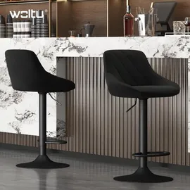 Woltu Barhocker gepolstert 38 x 106 x 38 cm Schwarz