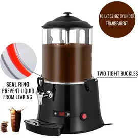 Vevor Heiße Schokolade Maschine KS-RQ Hot Chocolate Dispenser Machine 10L in Hotels Restaurants Bäckereien Cafés zum Schmelzen von Schokolade